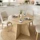 Τραπέζι Tailor Megapap χρώμα sapphire oak Ø100x75,7εκ.