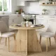 Τραπέζι Tailor Megapap χρώμα sapphire oak Ø100x75,7εκ.