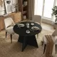 Τραπέζι Tailor Megapap χρώμα sencron black Ø100x75,7εκ.