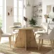 Τραπέζι Tailor Megapap χρώμα sapphire oak Ø120x75,7εκ.