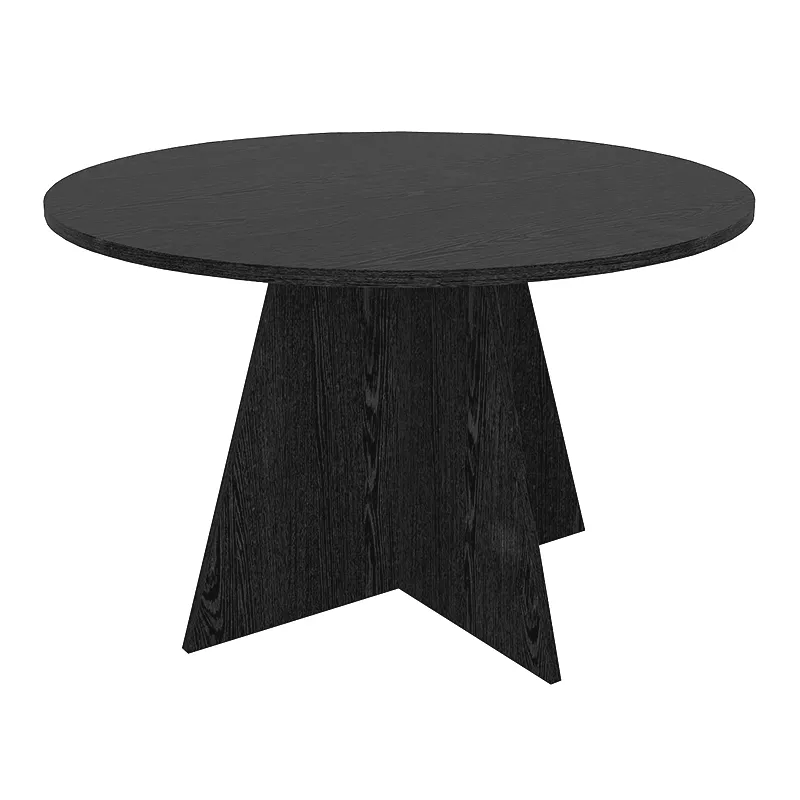 Τραπέζι Tailor Megapap χρώμα sencron black Ø120x75,7εκ.