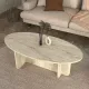Τραπεζάκι σαλονιού Ravey Megapap χρώμα travertine 120x60x39,6εκ.