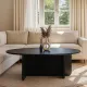 Τραπεζάκι σαλονιού Ravey Megapap χρώμα sencron black 120x60x39,8εκ.