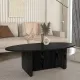 Τραπεζάκι σαλονιού Ravey Megapap χρώμα sencron black 120x60x39,8εκ.