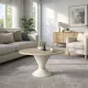 Τραπεζάκι σαλονιού Lepper Megapap χρώμα travertine - sandstone Ø75x39,8εκ.