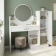 Τουαλέτα με καθρέπτη Andera Megapap χρώμα λευκό 123,9x35x144,4εκ.