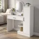Τουαλέτα με καθρέπτη Andera Megapap χρώμα λευκό 123,9x35x144,4εκ.