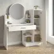 Τουαλέτα με καθρέπτη Andera Megapap χρώμα λευκό 123,9x35x144,4εκ.