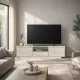 Έπιπλο τηλεόρασης Lumbera Megapap χρώμα travertine 160x29,5x42εκ.