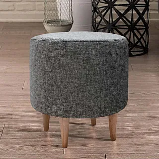 Σκαμπό Liza Megapap υφασμάτινο χρώμα γκρι 40x40x42εκ.