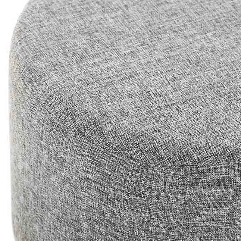 Σκαμπώ Liza Megapap υφασμάτινο χρώμα γκρι 40x40x42εκ. - Σκαμπώ