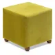 Σκαμπώ Ranma Megapap υφασμάτινο χρώμα μουσταρδί 40x40x40εκ. - Σκαμπώ