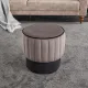 Σκαμπώ Rose Megapap βελούδινο χρώμα γκρι 40x40x40εκ. - Σκαμπώ