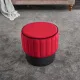 Σκαμπώ Rose Megapap βελούδινο χρώμα κόκκινο 40x40x40εκ. - Σκαμπώ