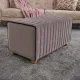 Σκαμπώ Mabel Megapap βελούδινο χρώμα γκρι 80x40x40εκ. - Σκαμπώ