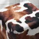 Σκαμπό Milky Megapap υφασμάτινο χρώμα καφέ - λευκό 40x40x40εκ.