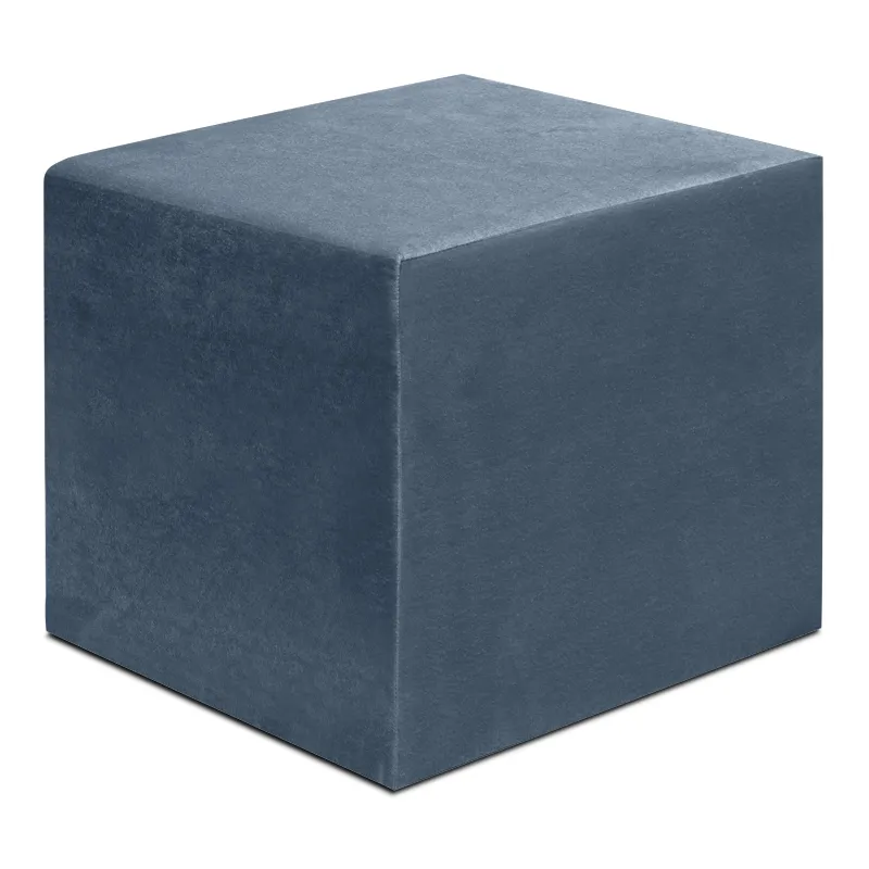 Σκαμπό April Megapap βελούδινο χρώμα ανθρακί 40x40x40εκ.