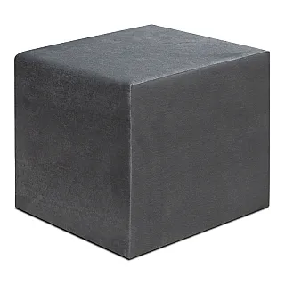 Σκαμπό April Megapap βελούδινο χρώμα γκρι 40x40x40εκ.