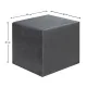 Σκαμπό April Megapap βελούδινο χρώμα γκρι 40x40x40εκ.
