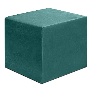 Σκαμπό April Megapap βελούδινο χρώμα κυπαρρισί 40x40x40εκ.