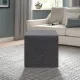 Σκαμπό Linda Megapap υφασμάτινο χρώμα ανθρακί 40x40x40εκ.