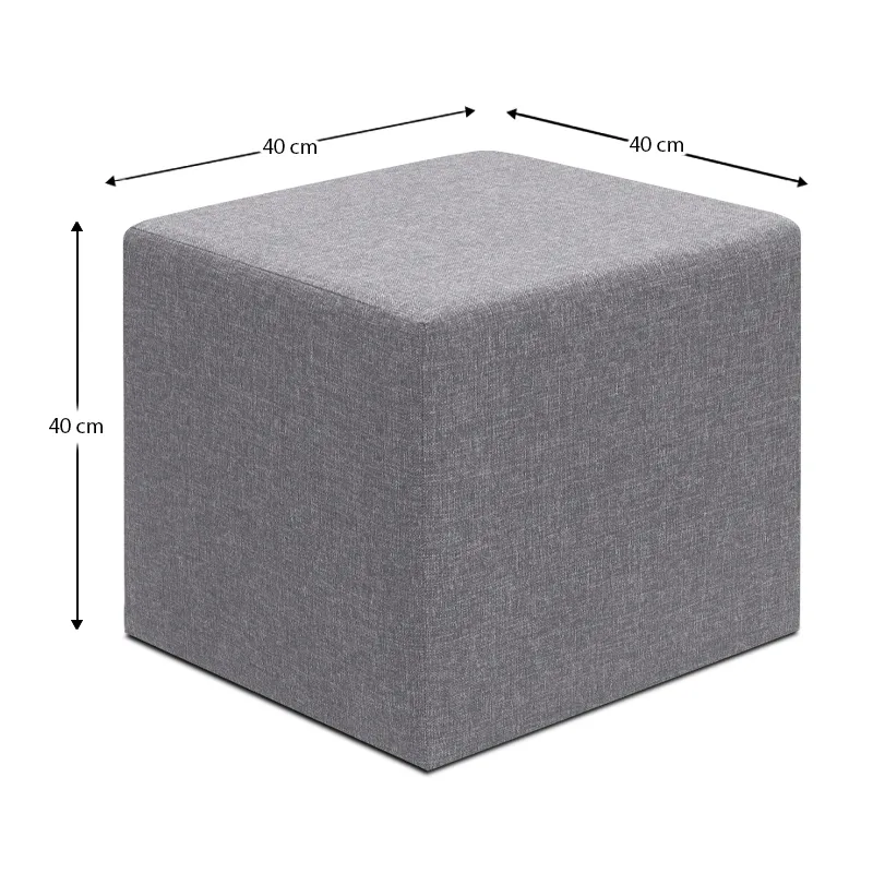 Σκαμπό Linda Megapap υφασμάτινο χρώμα γκρι 40x40x40εκ.