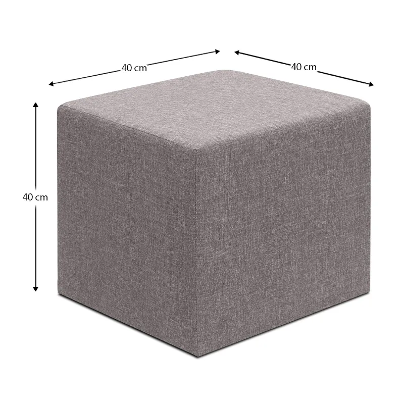 Σκαμπό Linda Megapap υφασμάτινο χρώμα καφέ 40x40x40εκ.
