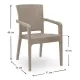 Πολυθρόνα πολυπροπυλενίου Clio Megapap recycled χρώμα cappuccino 57x55x86εκ. - Πολυθρόνες - Καρέκλες κήπου