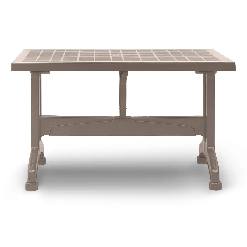 Τραπέζι πολυπροπυλενίου Callan Megapap χρώμα cappuccino 140x80x73εκ. - Τραπέζια κήπου