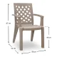 Πολυθρόνα πολυπροπυλενίου Kira Megapap χρώμα cappuccino 58x52x87εκ. - Πολυθρόνες - Καρέκλες κήπου