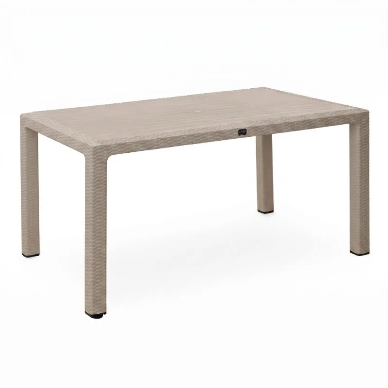 Τραπέζι πολυπροπυλενίου Kalan Megapap χρώμα cappuccino 150x90x75εκ.