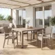 Τραπέζι πολυπροπυλενίου Kalan Megapap χρώμα cappuccino 150x90x75εκ.