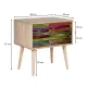 Κομοδίνο Soho Megapap από μελαμίνη χρώμα sonoma 60x40x61εκ.