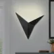 Απλίκα τοίχου Bird Megapap μεταλλική χρώμα μαύρο 34x5x34εκ.