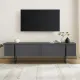 Έπιπλο τηλεόρασης Luxe Megapap χρώμα ανθρακί 180x30x50εκ.