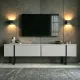 Έπιπλο τηλεόρασης Luxe Megapap χρώμα λευκό - μαύρο 180x30x50εκ.
