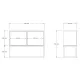 Κονσόλα - Μπουφές Zermat Megapap χρώμα μπεζ travertine - χρυσό 90x34x70εκ.