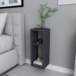 Κομοδίνο επιτοίχιο Sault Megapap χρώμα ανθρακί 23,2x22x59,6εκ.