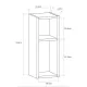 Κομοδίνο επιτοίχιο Sault Megapap χρώμα ανθρακί 23,2x22x59,6εκ.