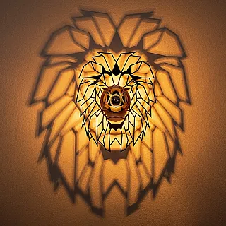 Απλίκα τοίχου Lion Megapap E27 μεταλλική χρώμα μαύρο 39x12x49εκ.