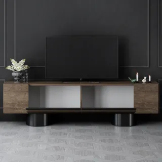 Έπιπλο τηλεόρασης Haven Megapap χρώμα καρυδί 180x30x50εκ.