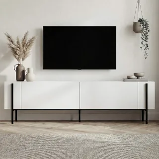 Έπιπλο τηλεόρασης Nexus Megapap χρώμα λευκό 180x30x45,5εκ.