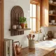 Ραφιέρα τοίχου Artwill Megapap Mdf χρώμα wenge 26x13x35εκ.