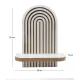 Ραφιέρα τοίχου Artwill Megapap Mdf χρώμα λευκό - oak 26x13x35εκ.