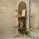 Ραφιέρα τοίχου Artwill Megapap Mdf χρώμα wenge 26x13x70εκ.