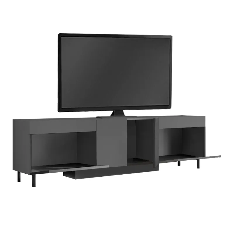 Έπιπλο τηλεόρασης Arlen Megapap με Led Rgb χρώμα ανθρακί 180x32x50εκ.
