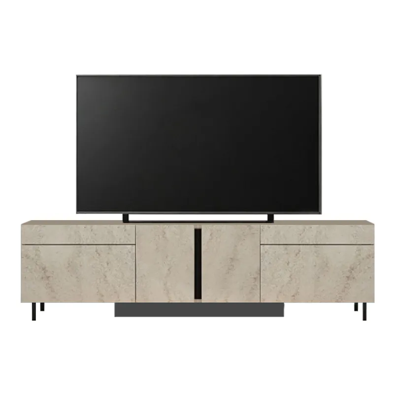 Έπιπλο τηλεόρασης Arlen Megapap με Led Rgb χρώμα travertine 180x32x50εκ.
