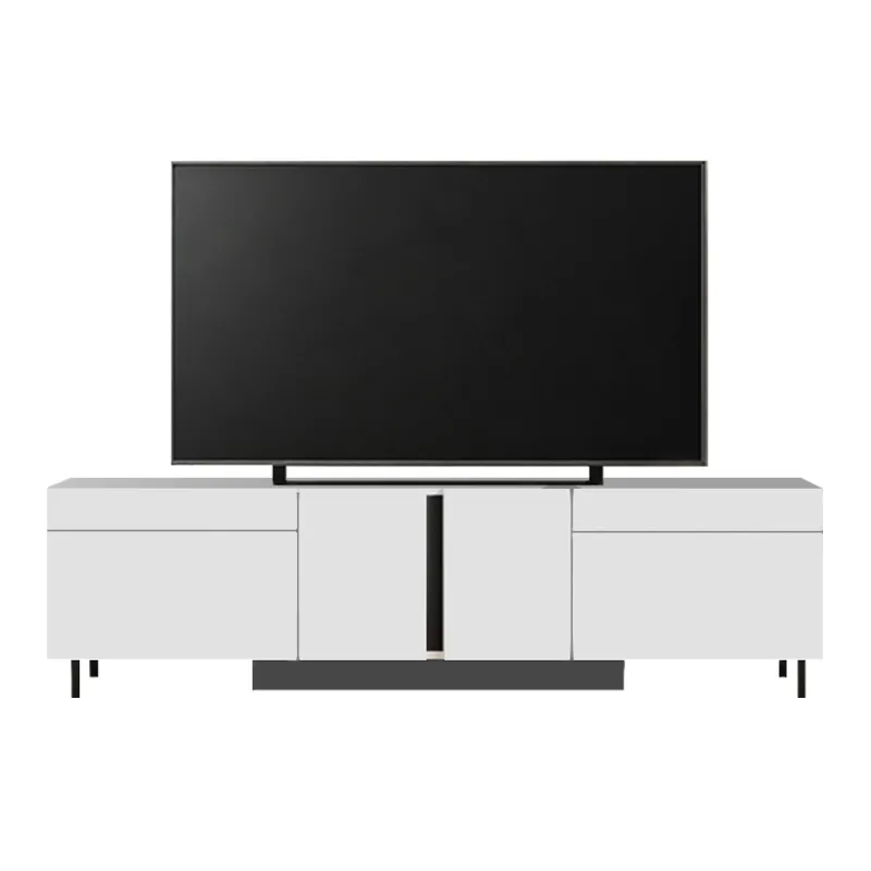 Έπιπλο τηλεόρασης Arlen Megapap με Led Rgb χρώμα λευκό 180x32x50εκ.