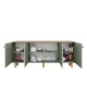 Μπουφές Bohemian Megapap χρώμα πράσινο - φυσικό οξιάς 180x40x75εκ.