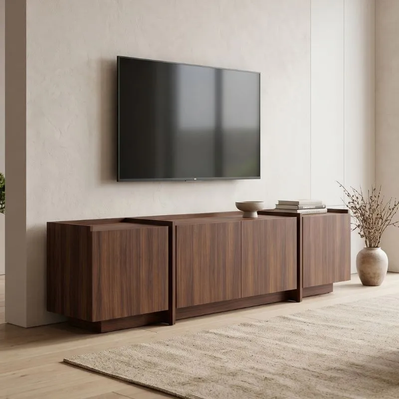 Έπιπλο τηλεόρασης Dorma Megapap χρώμα καρυδί 180x35x46,2εκ.